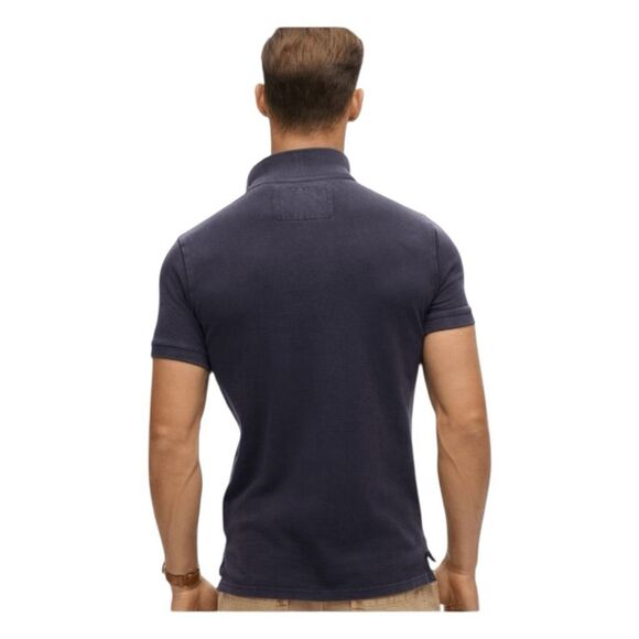 Superdry Vintage Athletic Polo Shirt Eclipse Navy Blue XL - Picture 5 of 14